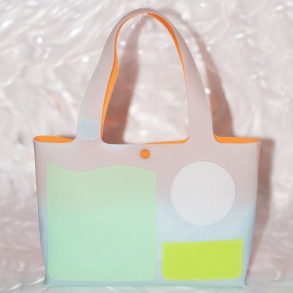 Flower by Edie Parker Jelly Tote mini bag in minty fresh. New.Original packaging
